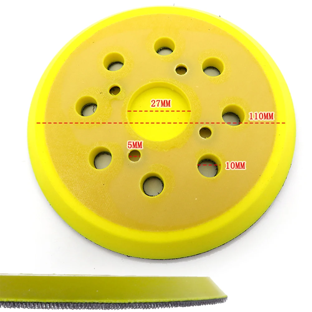 125 мм 8 отверстий износостойкость Self клейкие принадлежности Мощность инструменты абразивная накладка пластина подкладка для электрический шлифовальный инструмент шлифовальный диск
