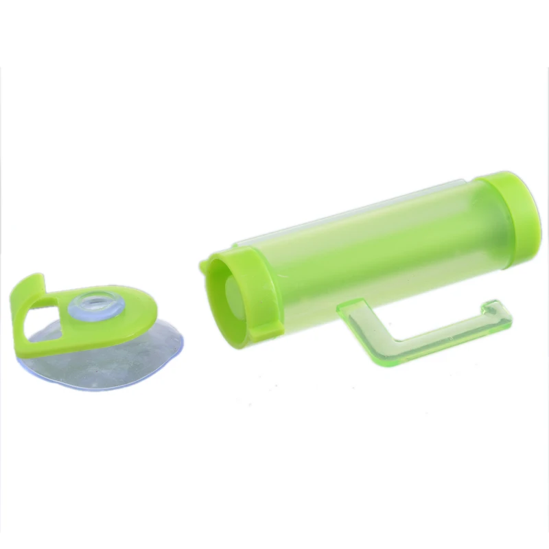 Rolling Squeezer Toothpaste Dispenser Tube Sucker Holder Dental Cream Bathroom Accessories Manual Syringe Dispenser Gadgets - Color: Green