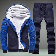 Мужской зимний спортивный костюм, толстовки с капюшоном+ спортивные штаны, комплекты, новые мужские спортивные костюмы, верхняя одежда, толстые теплые спортивные комплекты, Размер 4XL