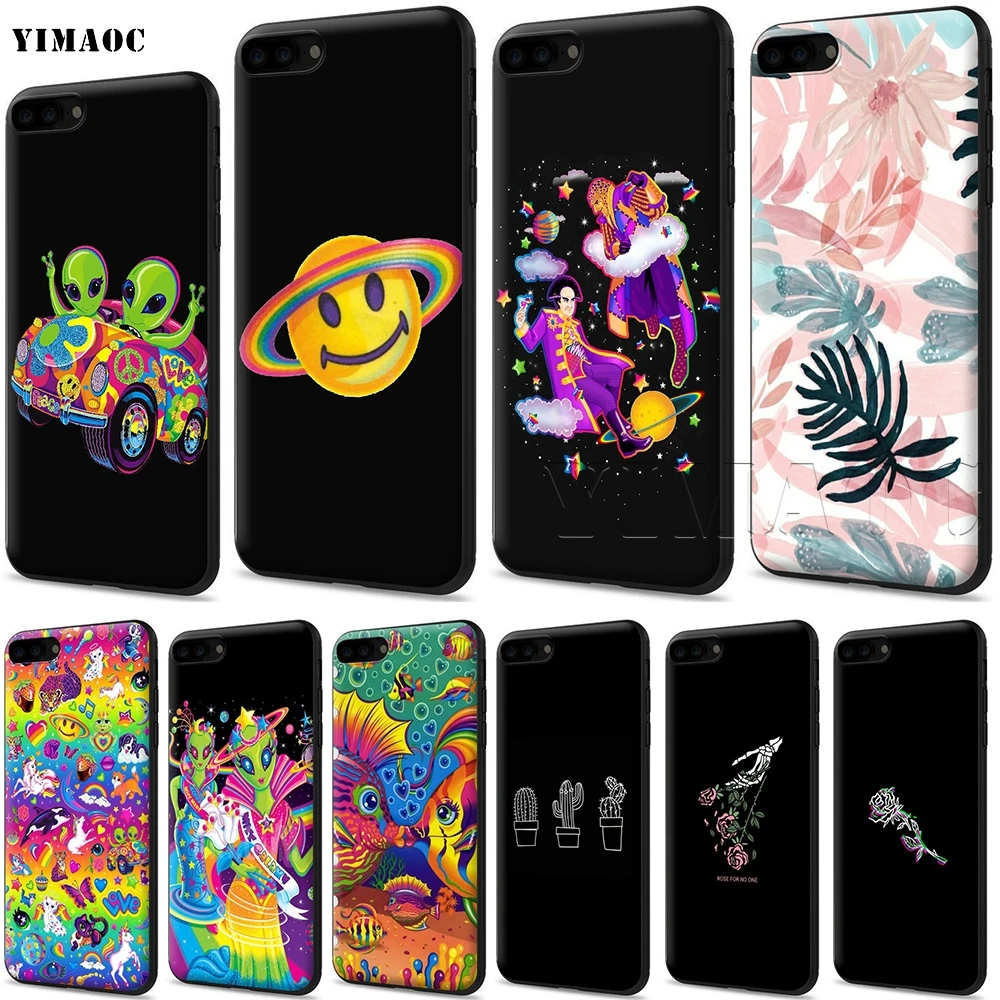 

YIMAOC Lisa Frank Silicone Soft Case for iPhone 11 Pro XS Max XR X 8 7 6 6S Plus 5 5S SE