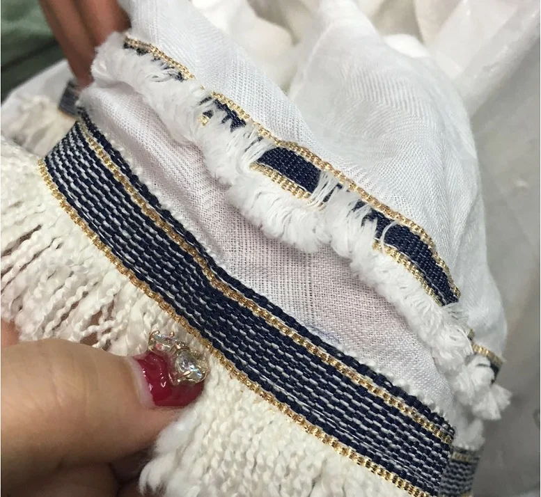 

free ship 3.5cm wide line weaved trimming fabric price for 2 yards