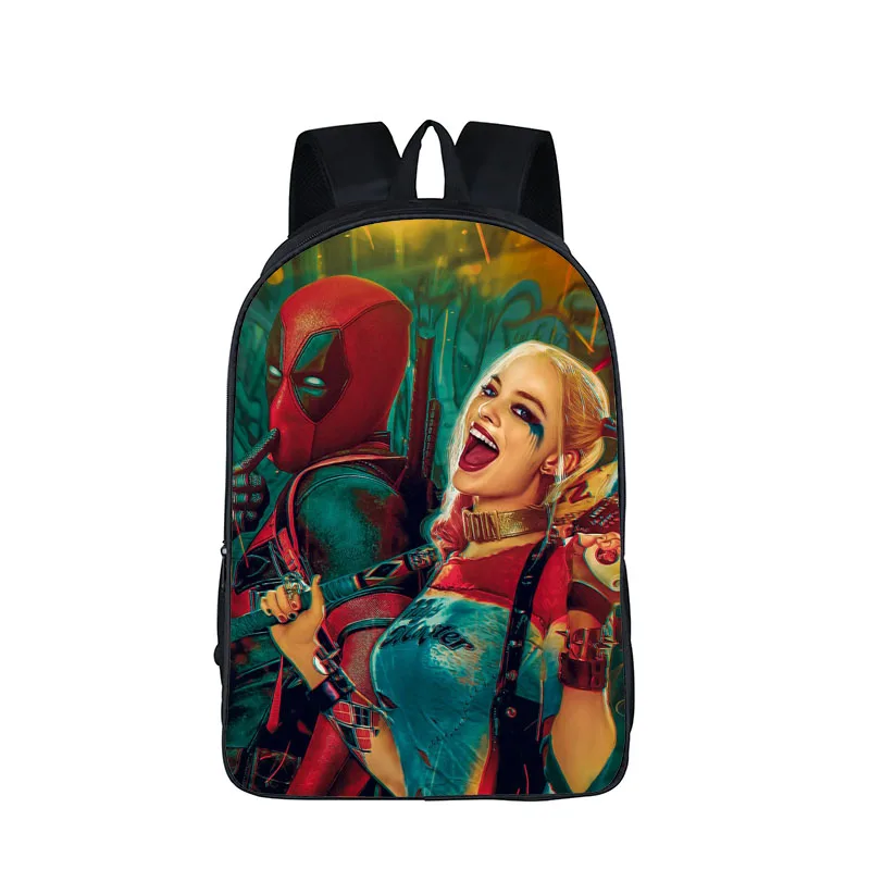 Suicide Squad School Bag Harley Quinn Joker Backpack Women Men Daypack ...