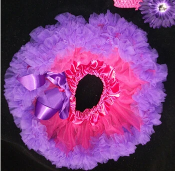 Для маленьких девочек шифоновая Пышная юбка для маленьких девочек Винтаж-пачка принцессы для танцев Дети бюст юбка праздничная одежда костюм юбка - Цвет: Лаванда