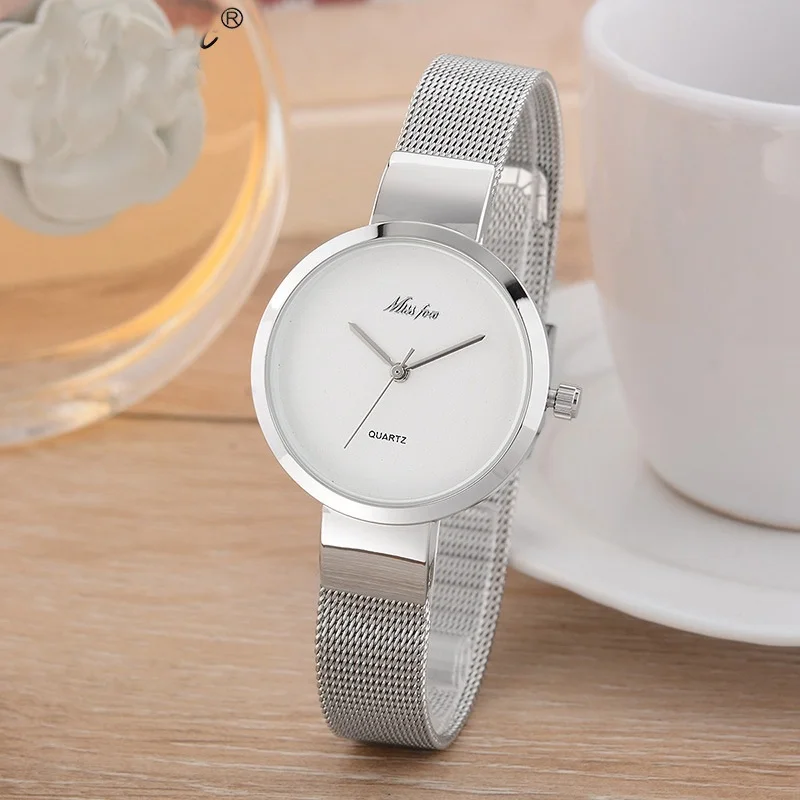 

Watch Women Luxury Brand Fashion Silver Casual Ultrathin Design Stainless Steel Ladies Quartz Watch Dress Watches