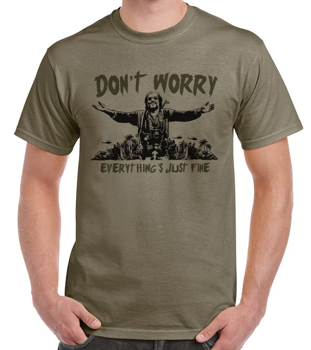 Футболка с надписью Don't Worry Everything'S Just Fine Hopper Conrad Apocalypse Quote супер модная летняя