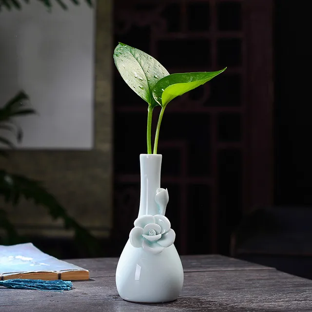 Special Offers Ceramic Vase Chinese Classic Mini-vase Porcelain Decoration Home Vases for Flowers M $