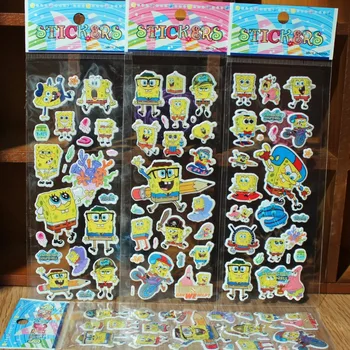 

10PCS/lot 3D carton bubble sticker of Spongebob puffy stickers for kids birthday present,party favor