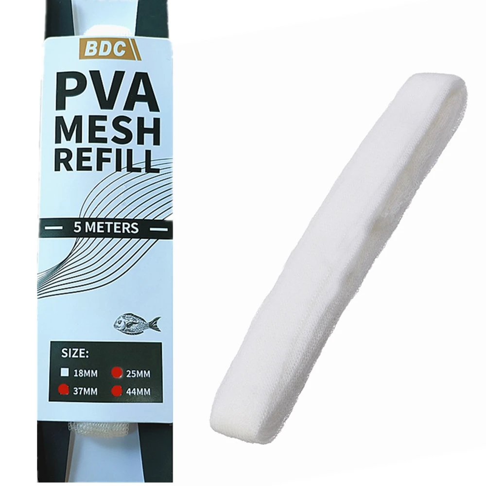 

NEW PVA Mesh Soluble Narrow Fishing Network Refill Stocking Bait Bag Protect Fish Net5M