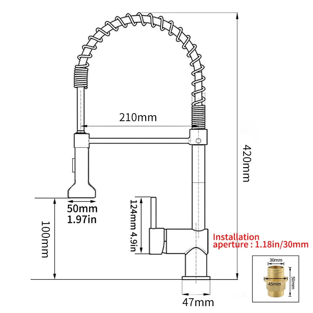 Kitchen Faucets Brush Brass Faucets for Kitchen Sink Single Lever Pull Out Spring Spout Mixers Tap Hot Cold Water Crane 9009 Kitchen Faucets Brush Brass Faucets for Kitchen Sink Single Lever Pull Out Spring Spout Mixers Tap Hot Cold Water Crane 9009