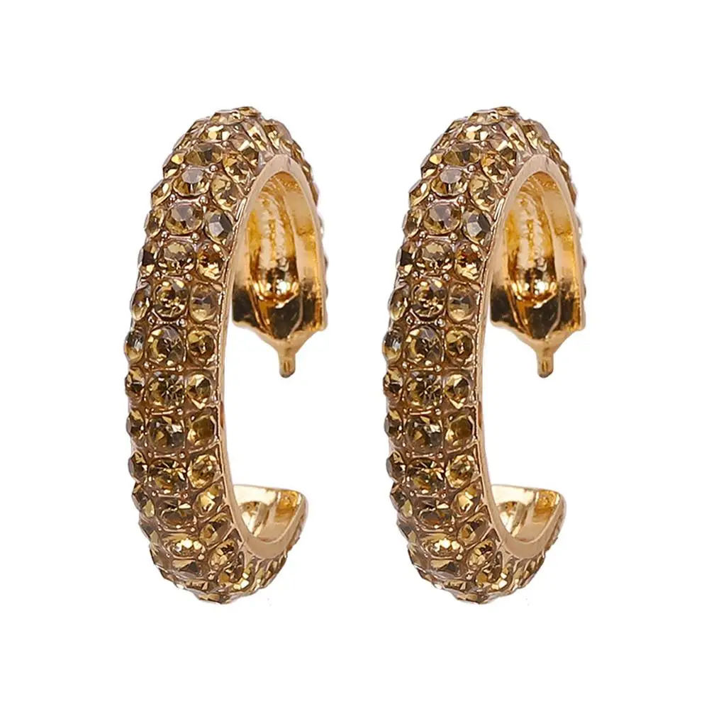 Лучшие женские золотые серьги-кольца с искусственным жемчугом для женщин, свадебные богемные разноцветные вечерние серьги для девушек, подарки - Окраска металла: Champagne