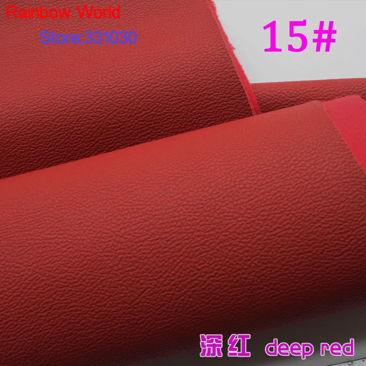 12# Черный Micro Lychee Pattren высокое качество 1,2 мм толщиной из искусственной кожи ткань для DIY автомобилей настольные сумки материал кровати(140*50 см - Цвет: 15