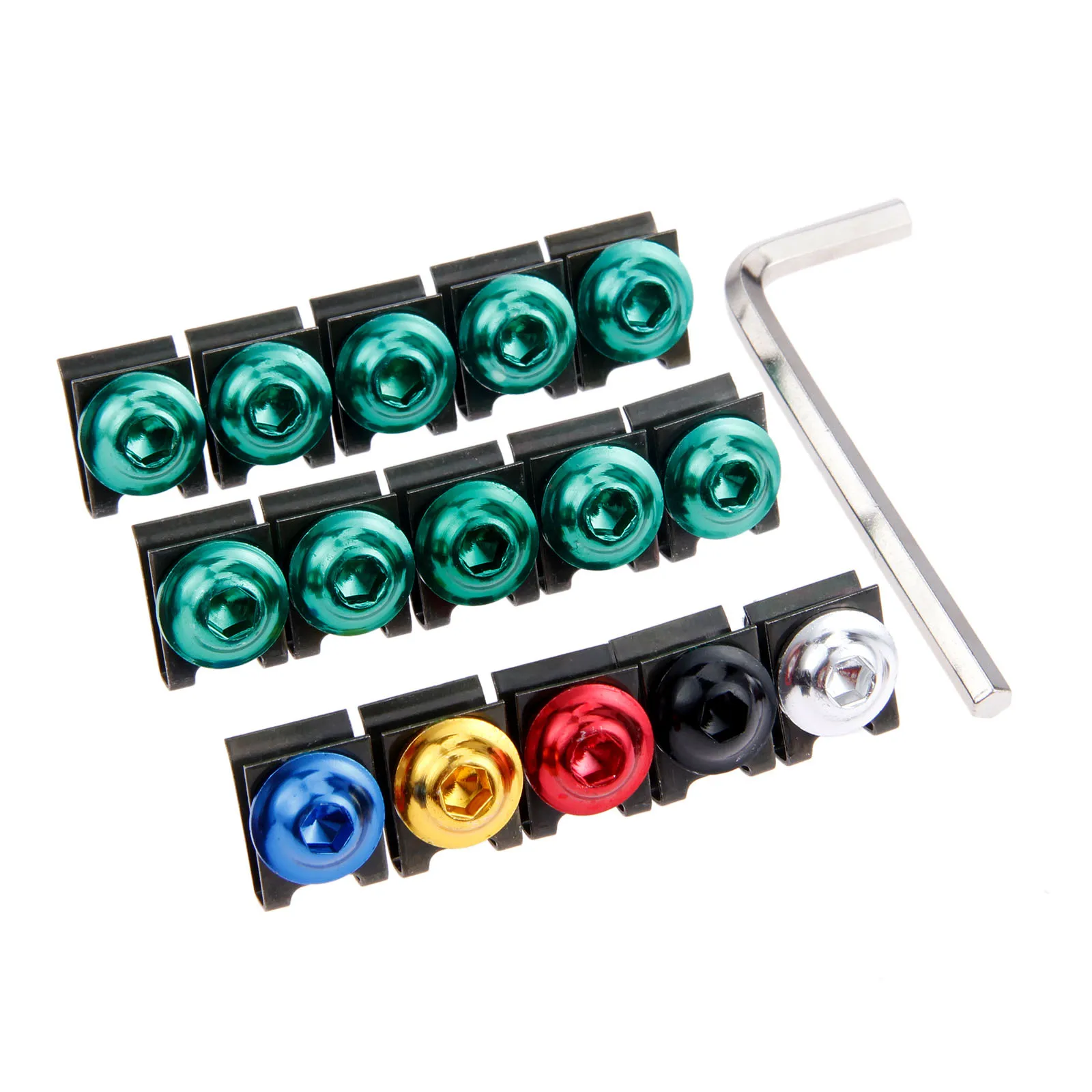 

Yetaha 10pcs M5 5mm Motorcycle Fairing Body Bolt Kit Screw Spire Speed Fastener Clip Nut Universal Mounting Nut Universal