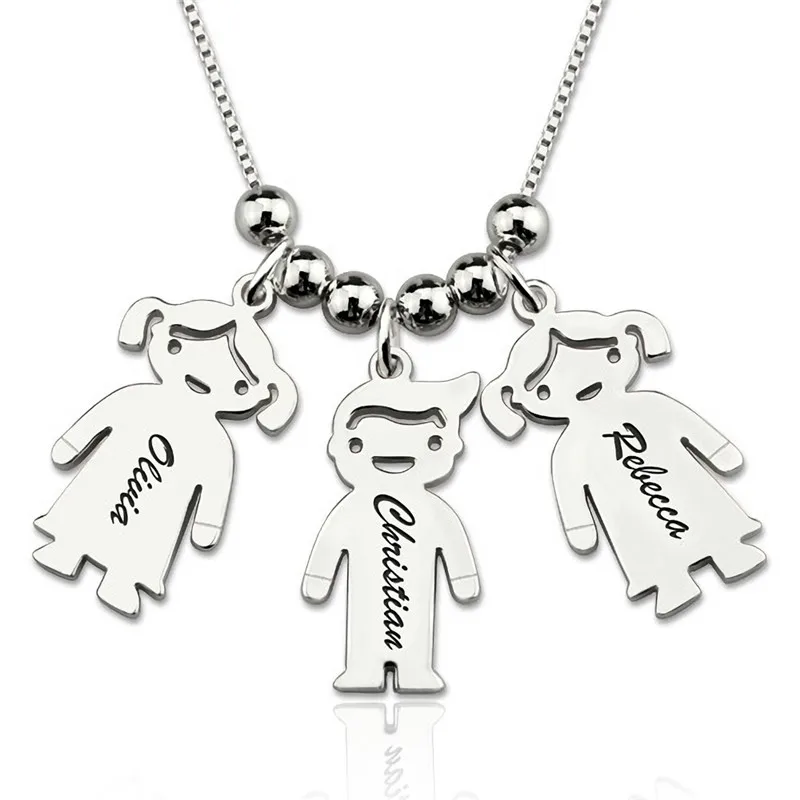 mother's day necklace with children's names