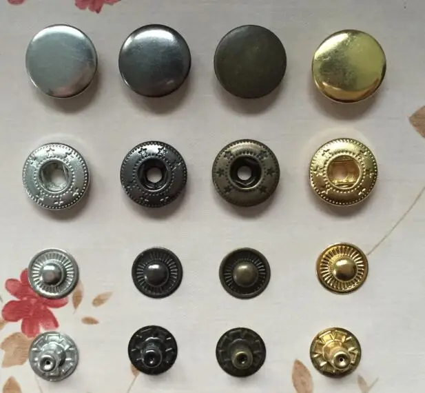 

100sets 4 colors Round copper snap button diameter 10MM down jacket Patchwork DIY bag accessories