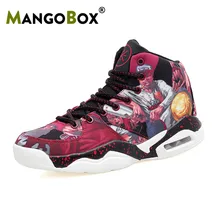 Мужские баскетбольные кроссовки Wo для мужчин, красные, черные кроссовки, высокие кроссовки для баскетбола, мужские баскетбольные кроссовки для мальчиков
