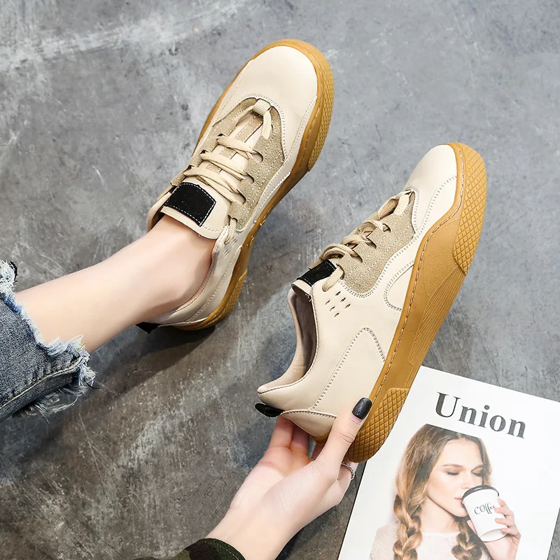 

Casual Shoes Women Chunky Sneakers Platform zapatos de mujer Cross-tied chaussures femme Ladies footware Patchwork Breathable