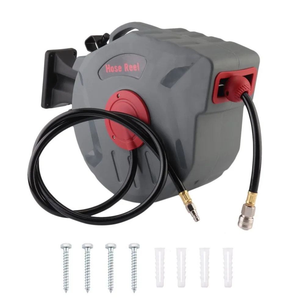 

Professional 15M Length Automatic Hose Reel Compressed Air Hose Reel Powerful Auto Rewind Rolling Machine For Garden Home Use