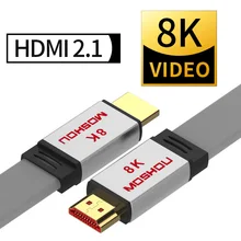 Hdmi 2.1 cabos moshou amplificador vídeo hdr hdcp2.2 com arco uhd 8k 4k 4320p 60 120hz 48gps áudio compatível para apple italic tv