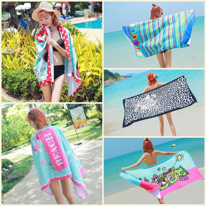 

Quality Sandals Velour Beach Towel High Absorbent Antibacterial Fashion Cotton Outdoors Swimming Camping Bath Yoga Mat 3DBH16