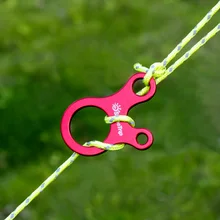 10 pièces noeud rapide tente vent corde boucle 3 trous antidérapant Camping randonnée serrage crochet vent corde boucles