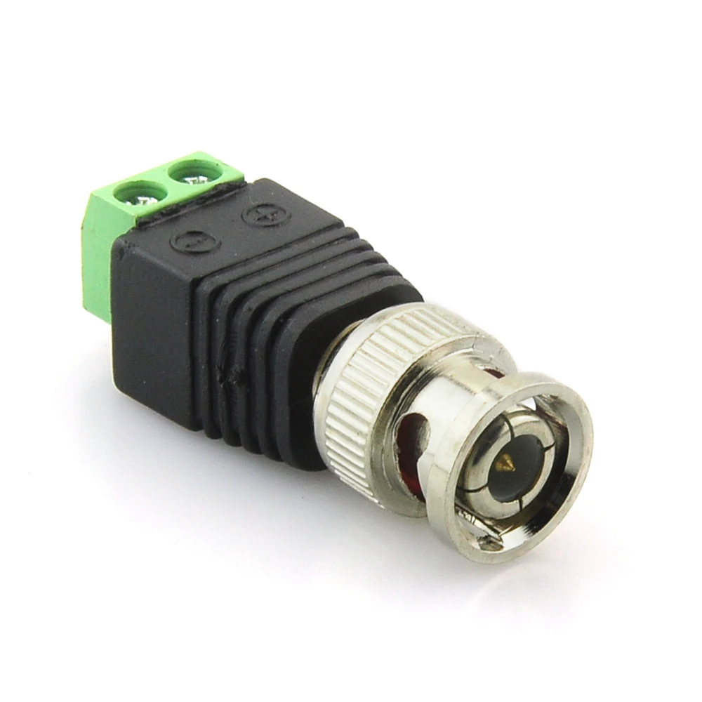 Cat5 Video BNC Male Balun Connector Coaxial Coupler for CCTV Camerain