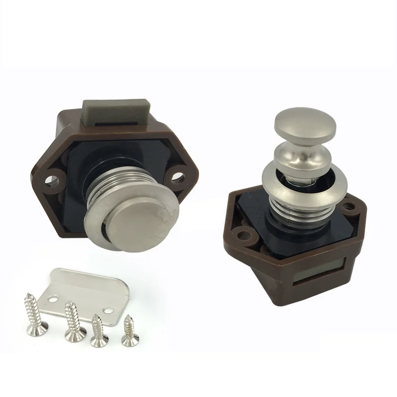100PCS Push Button Door Lock Catch Lock Cupboard