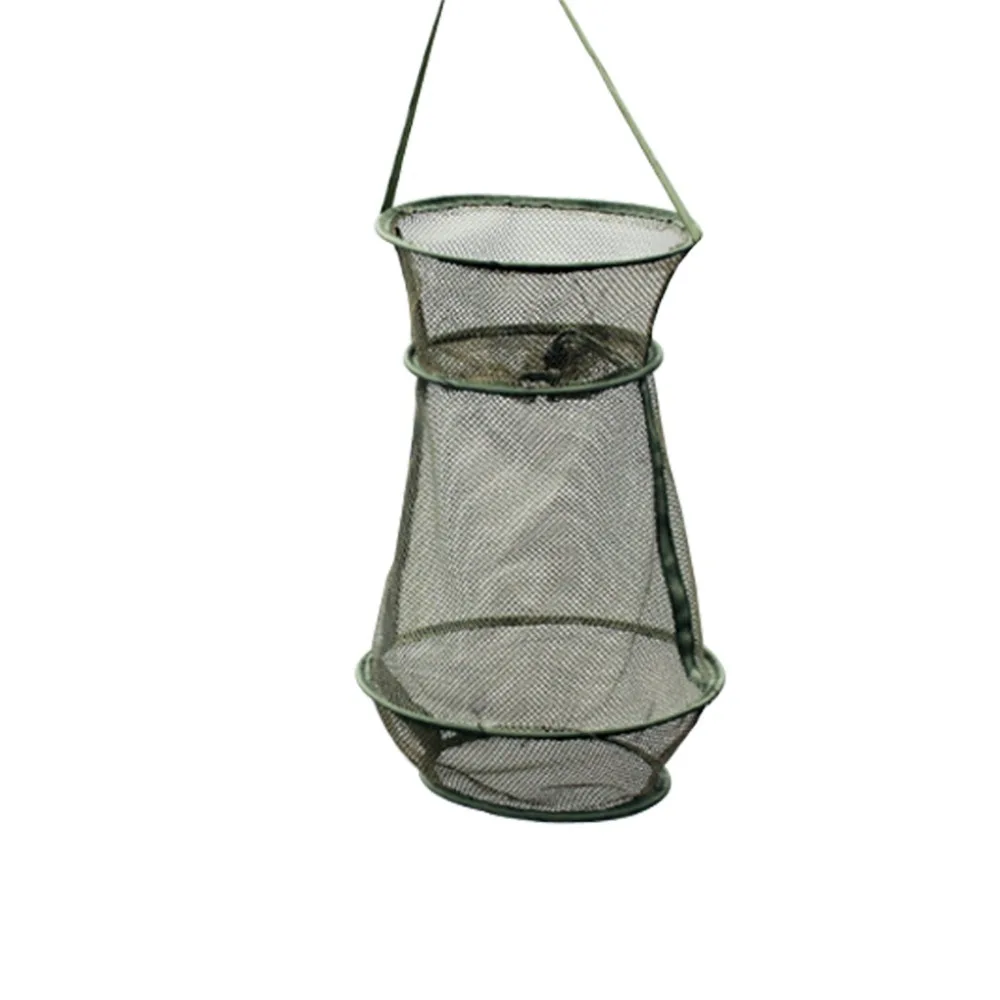 Small Mesh Fishing Net Foldable Crab Fish Crawdad Shrimp Minnow Fishing