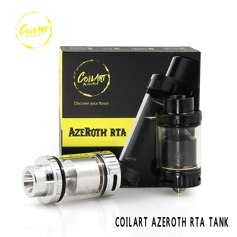 

Original Coilart Azeroth RTA Tank 24MM 4.5ml Electronic cigarette Atomizer RTA Vape tank for vape Box Mod Coil art AZEROTH tank