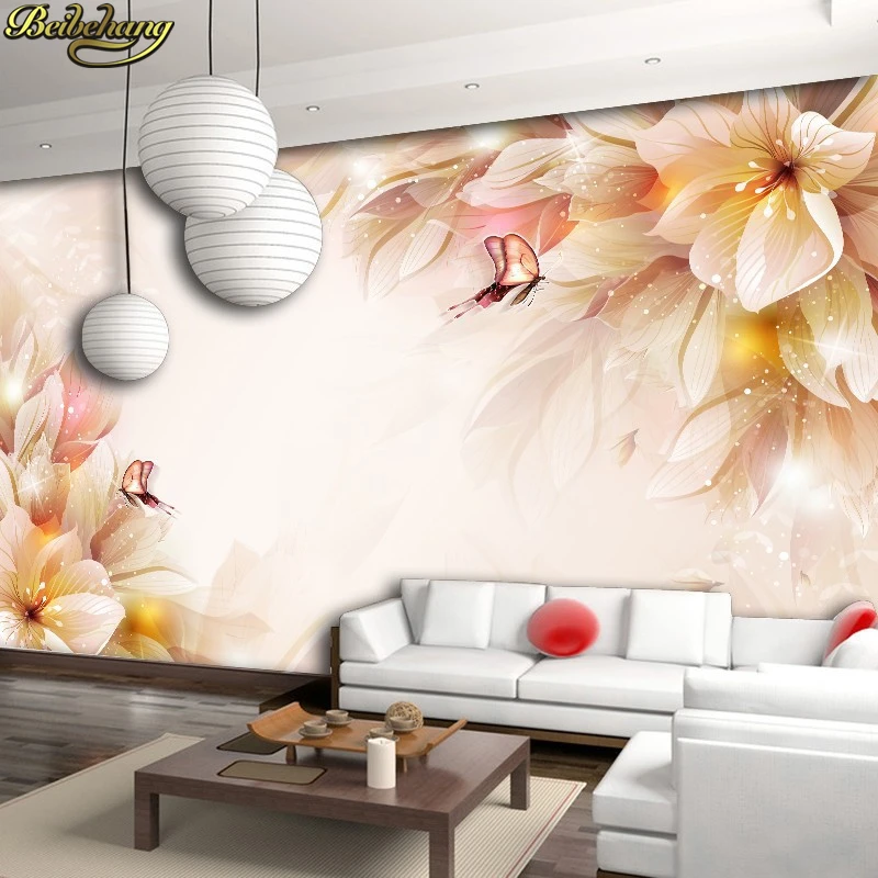 beibehang background wall paper silk cloth seamless mural Customize