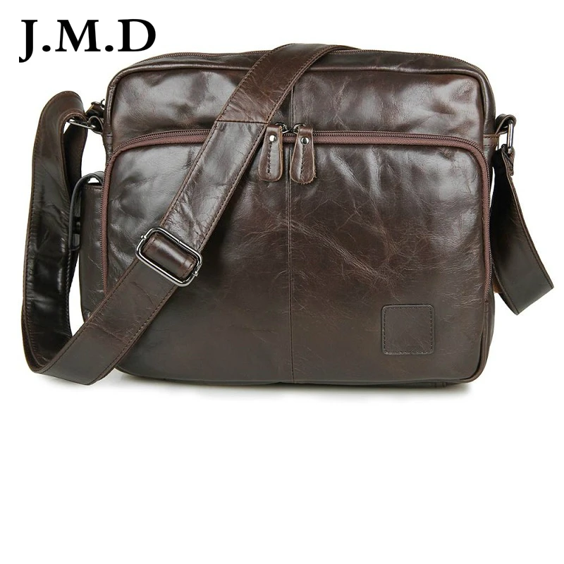 

J.M.D 2019 New Arrival 100% Leather Briefcases Men's Cow Leather Messenger Shoulder Bag Handbags 7332