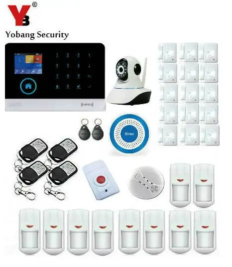 Yobang Security-WIFI GPRS GSM Intelligent Alarm Android IOS APP Remote Control Surveillance Cameras Burglar Alarm Security Kit