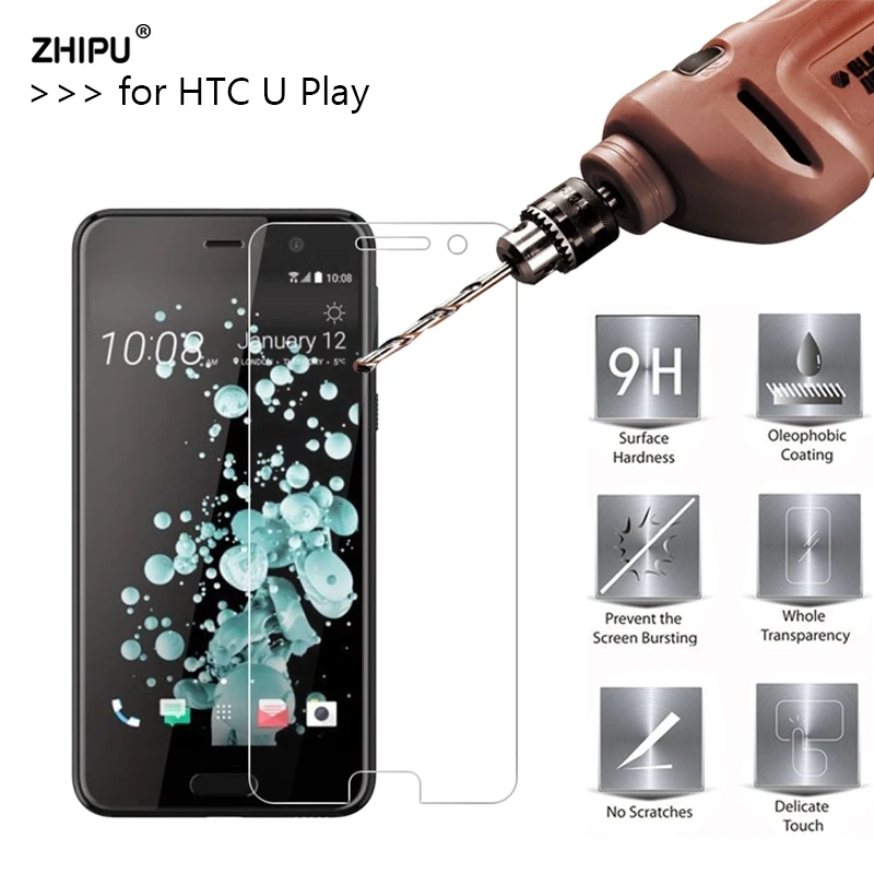 

2.5D 0.26mm 9H Premium Tempered Glass For HTC U Play 5.2Inch Screen Protector Toughened protective film For HTC U Play Glass