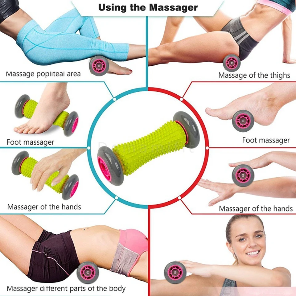 Soft Rubber Foot Massage Roller hard Spiky Ball Deep Tissue Acupresssure Recovery Relax Foot Back Shoulder Leg Hand Tight Muscle