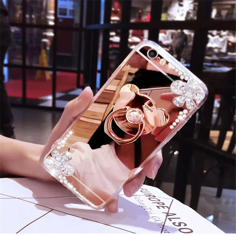 IMIDO для samsung J3/J5/J7 prime 2016 Чехол Мягкий ТПУ Алмазный металлический зеркальный чехол