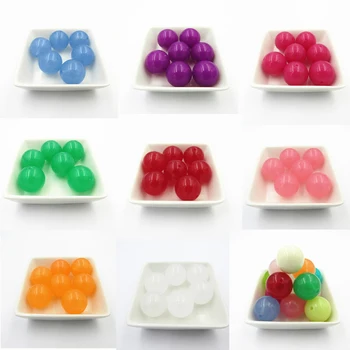 

Wholesale ! 6mm/8mm/10mm/12mm/14mm/16mm/18mm/20mm Jelly Acrylic Solid Chunky Beads/Bubblegum Solid Beads /DIY Hand Made Beads