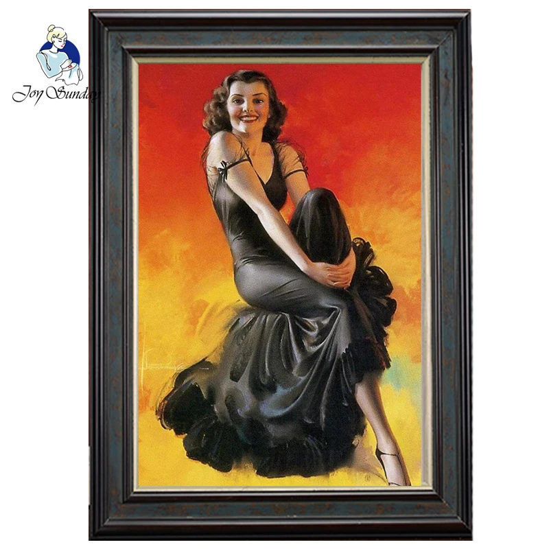 JOY SUNDAY,5D DIY diamond painting picture by rhinestone full of drill