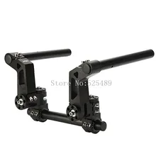 Black CNC Aluminum Universal 125cc Motorcycle Scooter Adjustable Steering Handle Bar 7/8″ 22mm Removable Handlebar System Set