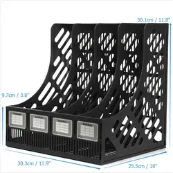 4 Раздел Делителя Файл Стойку Бумаги Журнал Держатель Многофункциональный Хранения Вешалка Домашнего Офиса Настольные Коробки Книги Пластиковые Книжная Полка