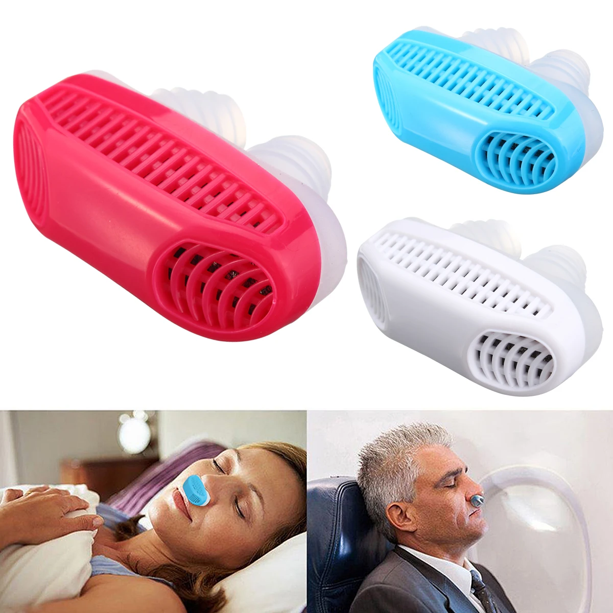 Medical Grade Soft Silicone Snore Stopper Air Purifier Ventilator Anti