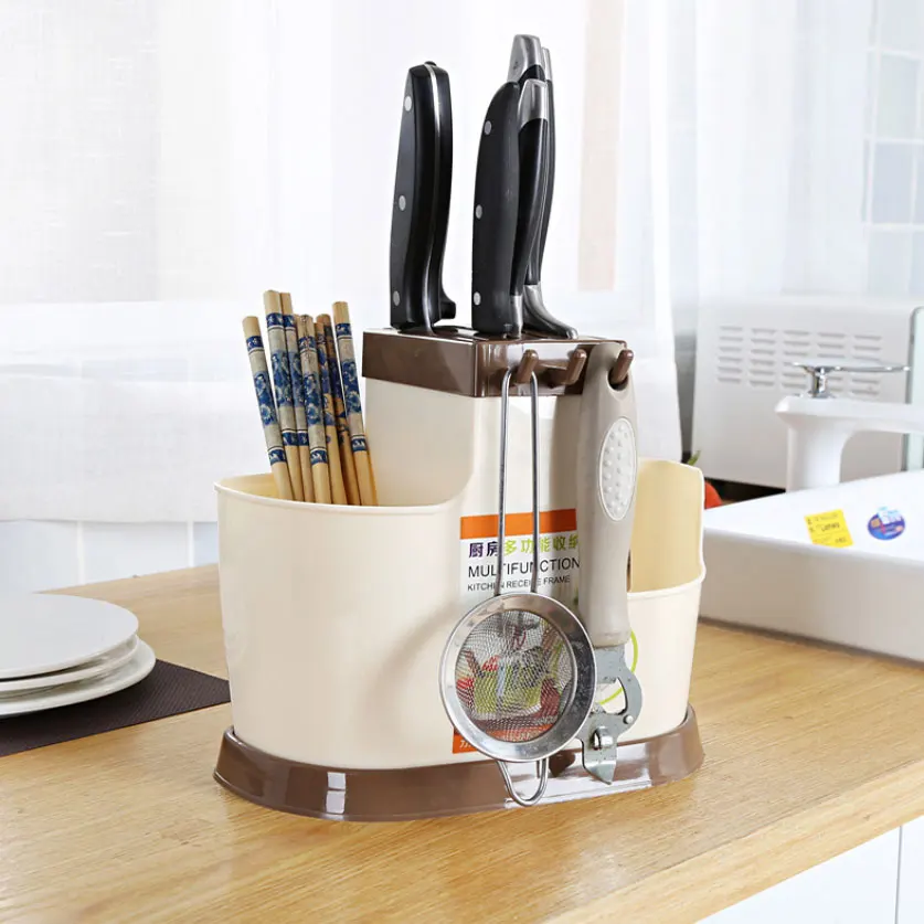 

Plastic Multifunctional Tableware Cutlery Drain Kitchen Chopsticks Storage Rack