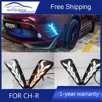 

Car styling Drl For Toyota C-HR CHR 2017-2018 DRL with turn signal style relay waterproof 12V LED CAR DRL for CHR DRL