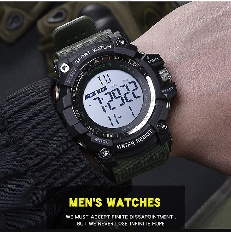 SANDA армейские военные часы для мужчин лучший бренд класса люкс водонепроницаемые цифровые секундомер часы фосфоресцирующие для спорта на открытом воздухе Relogio Masculino