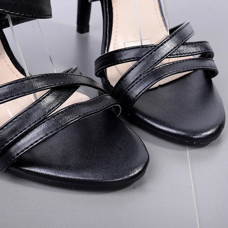 2019 Summer Sexy Women Fashion Sandals Heels 11.5cm High Heels Cross Strap Pumps Scarpins Stiletto Bridal Leather Stripper Shoes