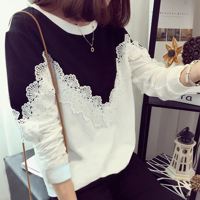 

Sweat Garcon Sweatshirt Kids Lace Flowers Top Cute Long Sleeve Clothing 2016 Spring New Arrivals