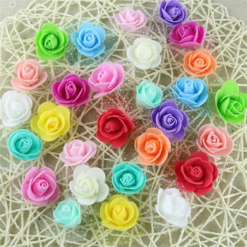 

500pcs/bag pompon Foam roses bouquet for home wedding decor Christmas wreath diy Garlands gifts scrapbooking artificial flowers
