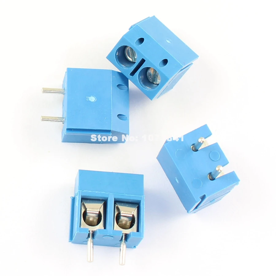 20 шт. в партии синий 5 мм Шаг 2 pin способ PCB винтовой клеммный блок разъем KF301 2P|connector