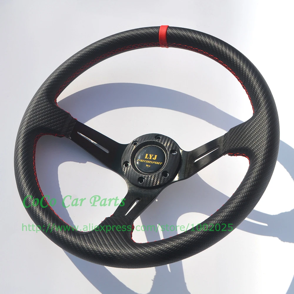 LYJ Motorsport car steering wheel cabon look (5)