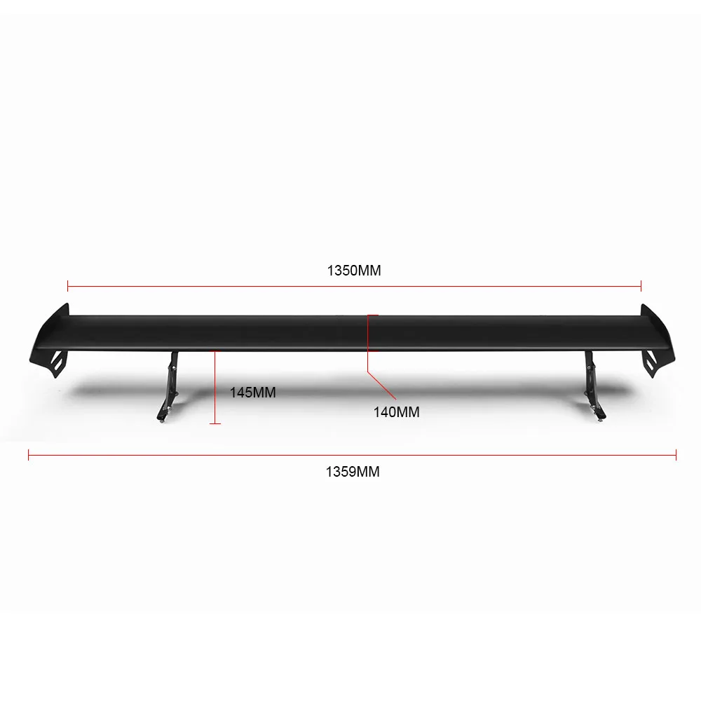RASTP-Car Racing 53,1" регулируемый задний автомобильный спойлер легкий алюминиевый задний автомобиль Седан GT Крыло гоночные Спойлеры RS-LTB159