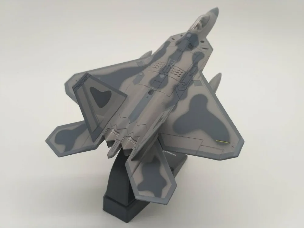 Новинка 1/100 масштабные игрушечные модели самолетов США F-22 F22 Raptor Fighter литой металлический самолет модель игрушки для детей Коллекция подарков