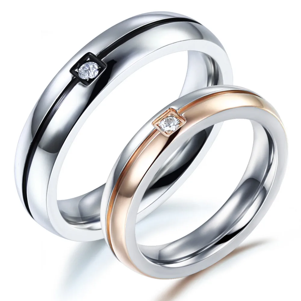 Opk Clical Fashion Wedding Rings Simple Design Stainless Opk Clical Fashion Wedding Rings Simple Design Stainless Steel Crystal Stone Finger Bands Jewelry Price 446 In From